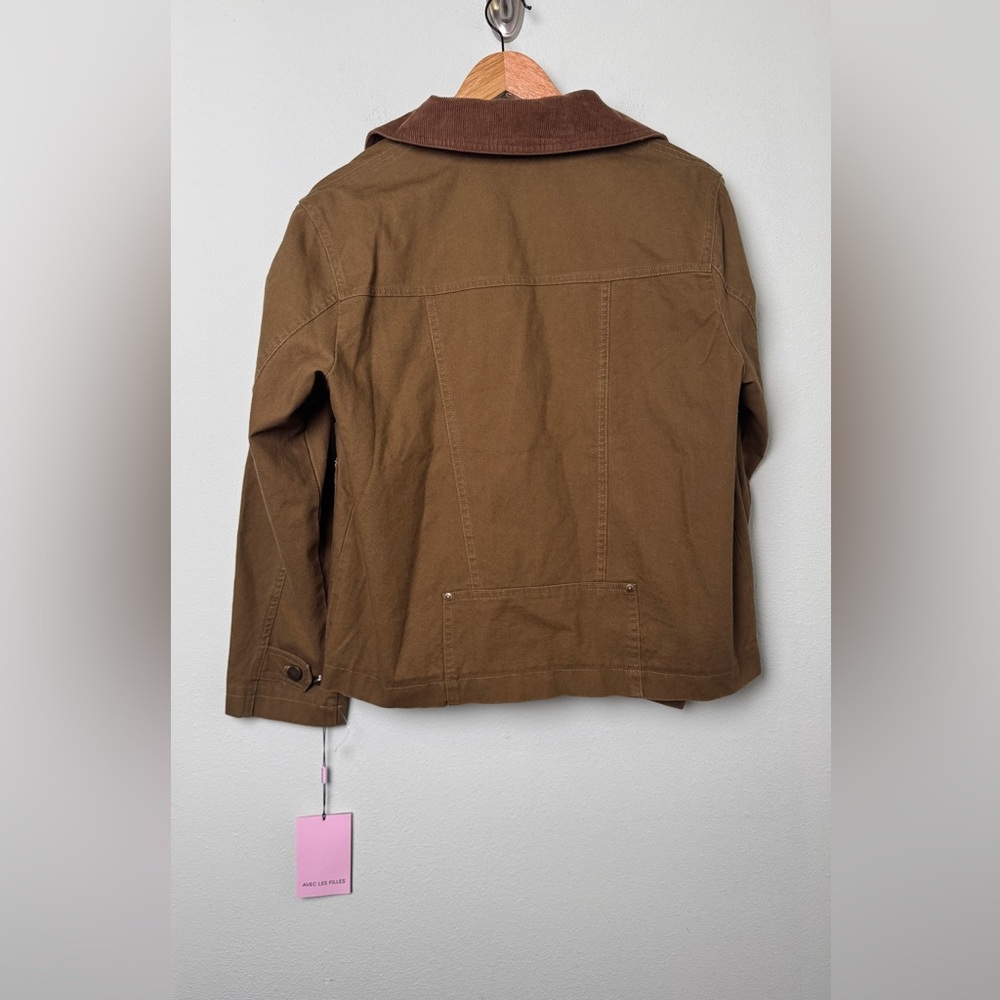 NWT Anthropologie Avec Les Filles Cotton Twill Heritage Chore Coat in Thyme S - Picture 9 of 15